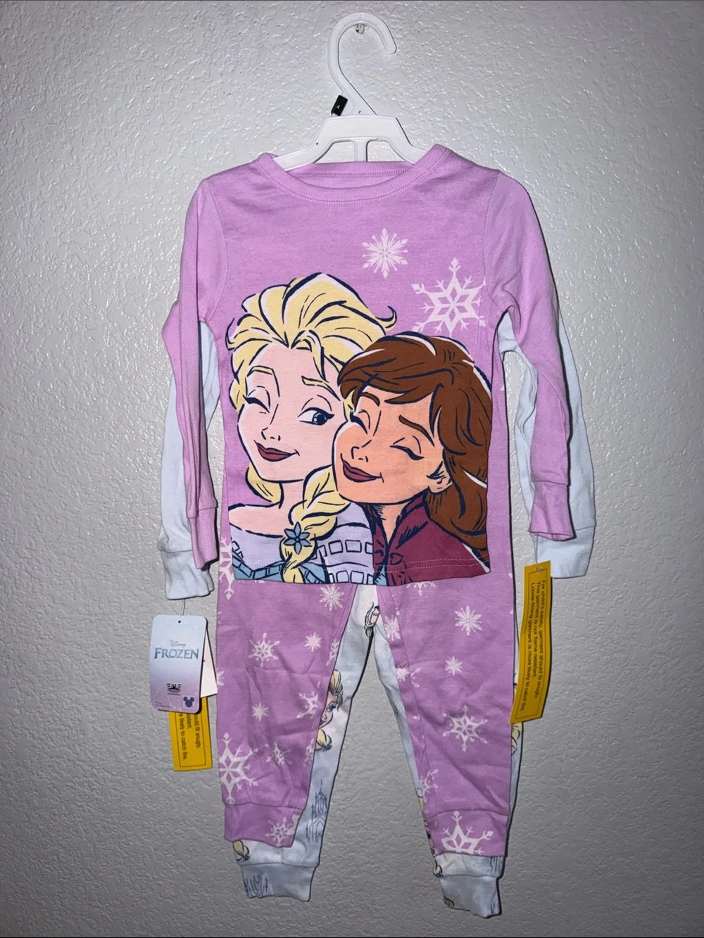 Disney Frozen Elsa & Anna Light Blue and Lavender Two-Piece Pajama Set